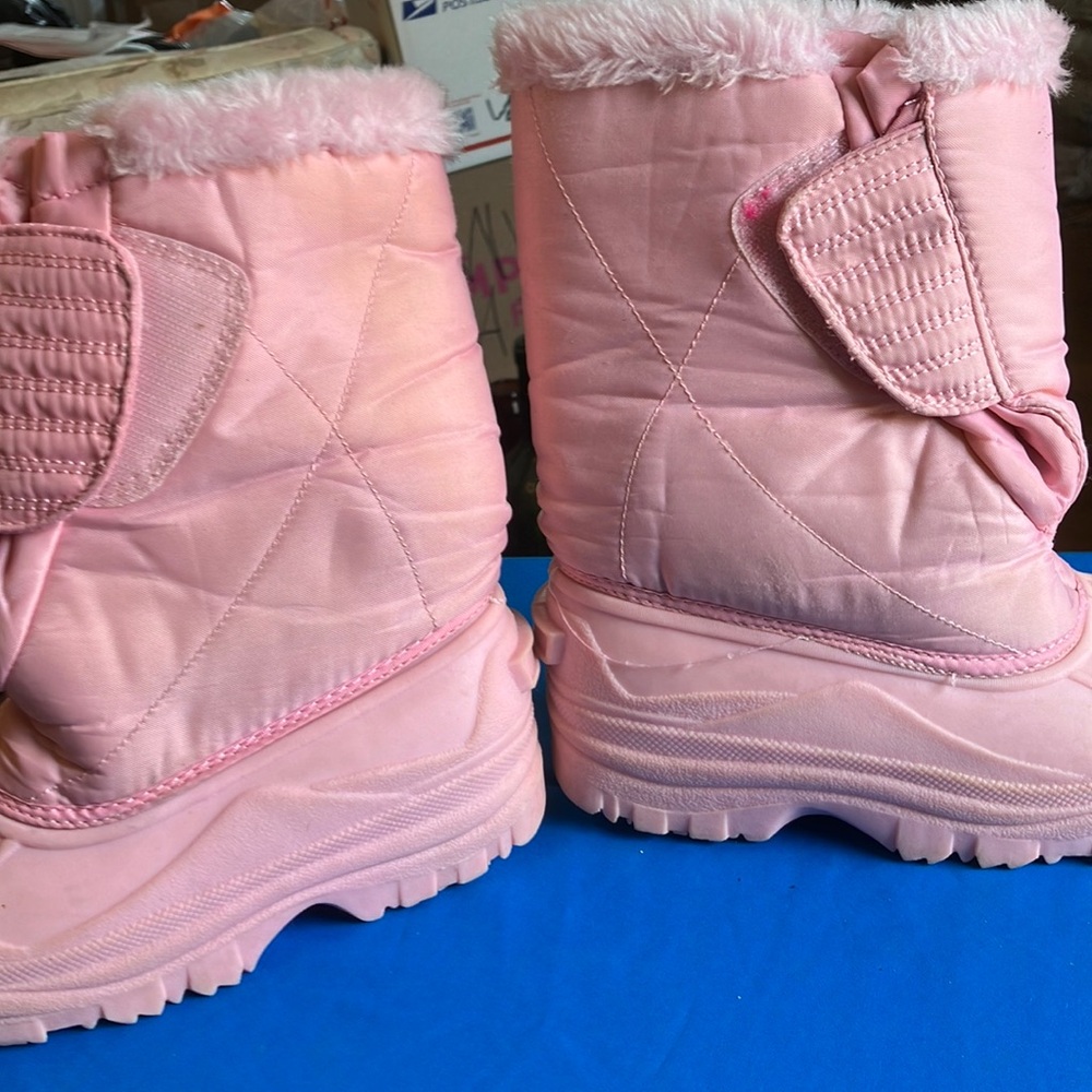 Pink Quilted Winter Boots 2